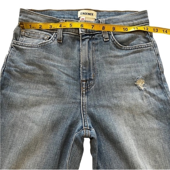 L'AGENCE Cropped High Rise Distressed Destroyed Busted Knee Cropped Jeans
25 - Picture 11 of 16